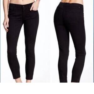 Mother The Looker Crop In Hopscotch Corduroy Black Jeans Size 26x26